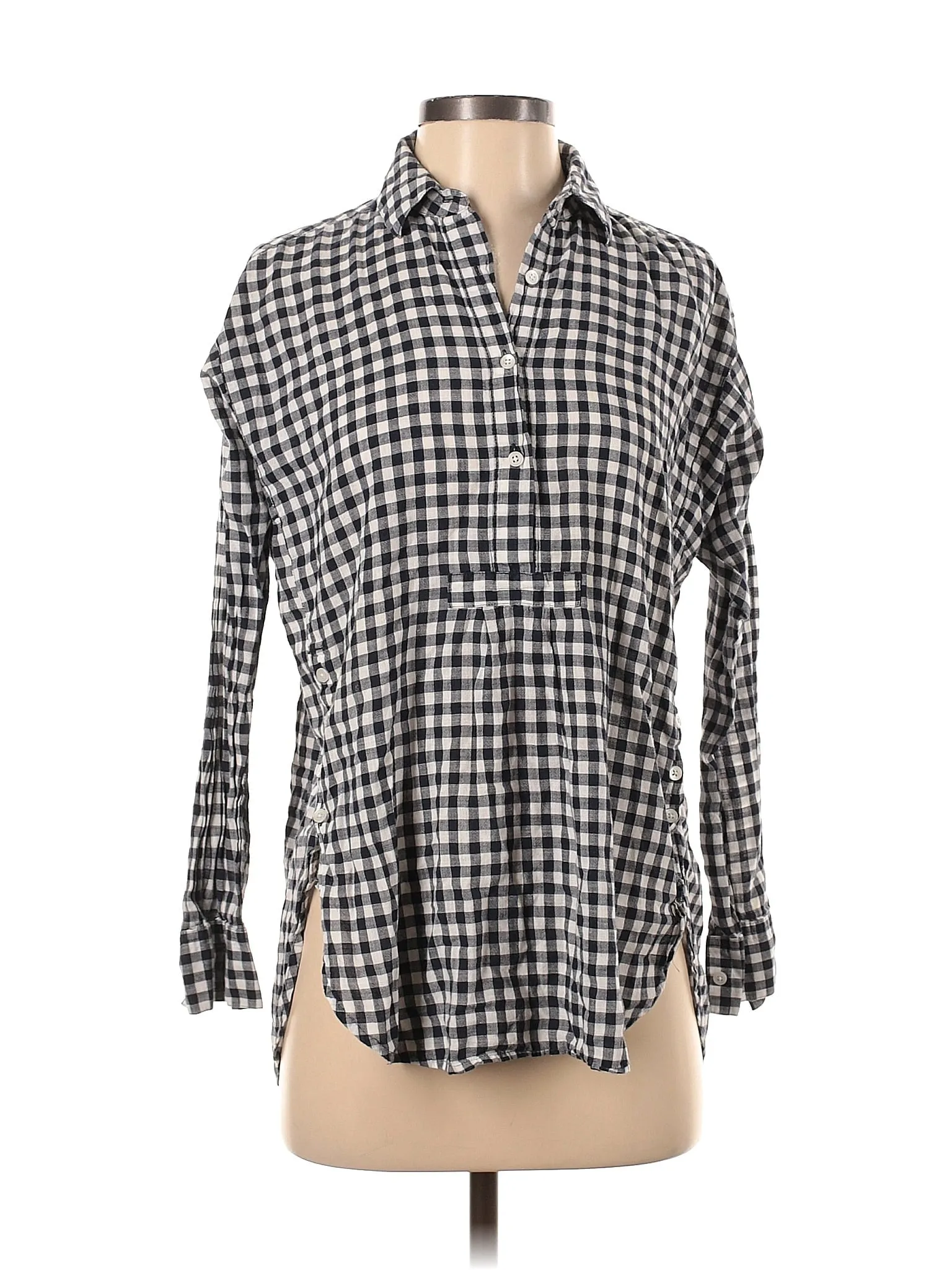 3/4 Sleeve Button-Down Shirt