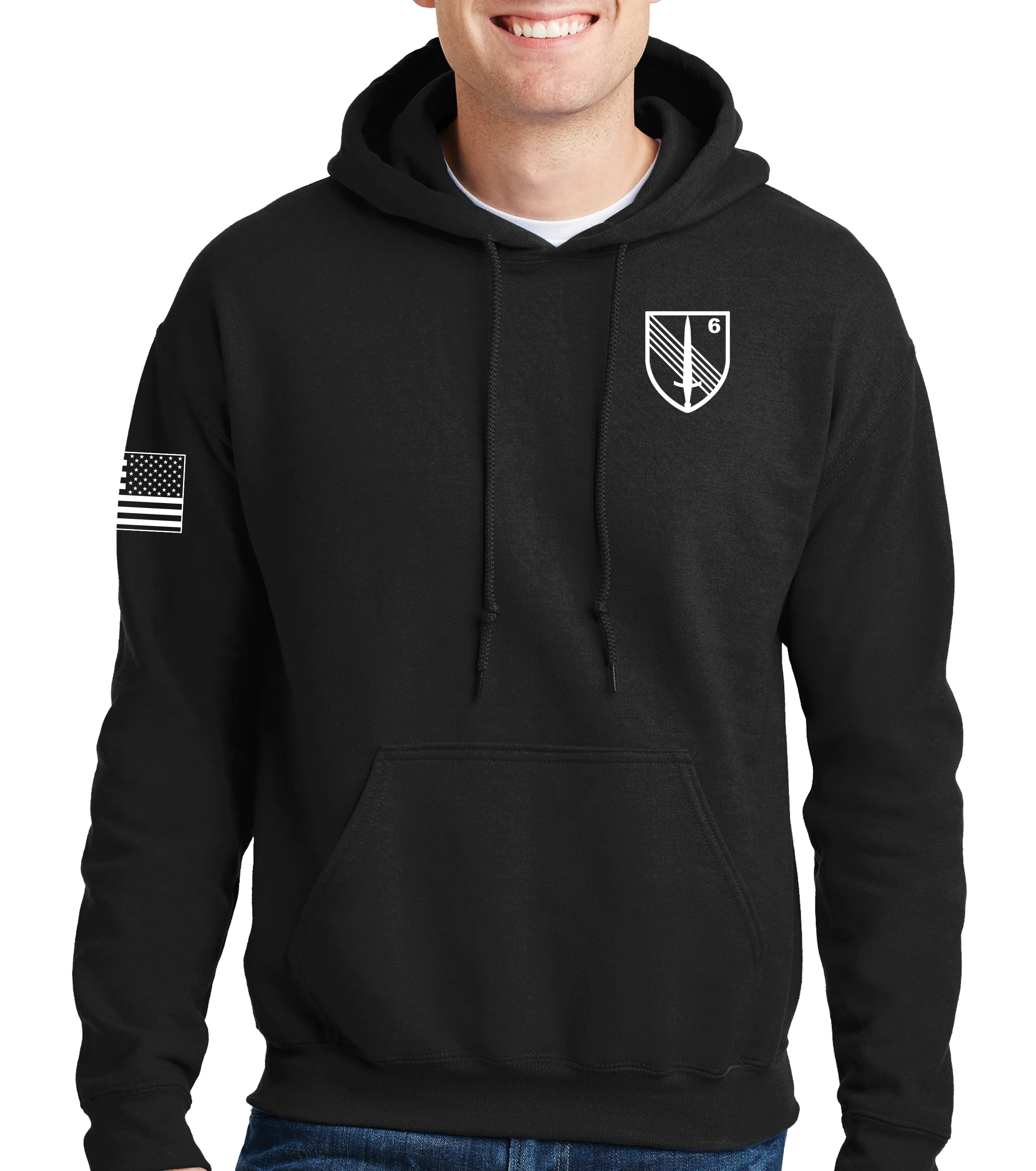 6 4th Unisex Hoodie Sweatshirt. This sweatshirt is NOT approved for PT.