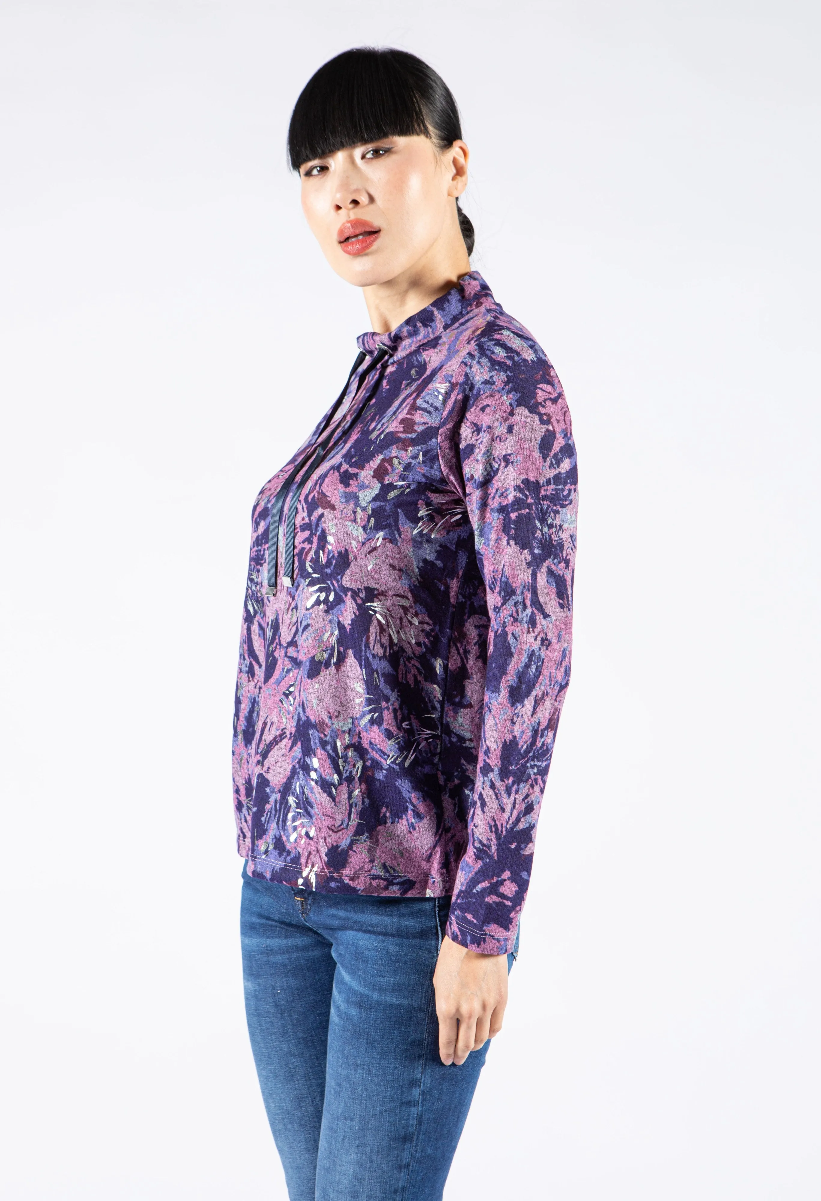 Abstract Floral Burst Sweatshirt