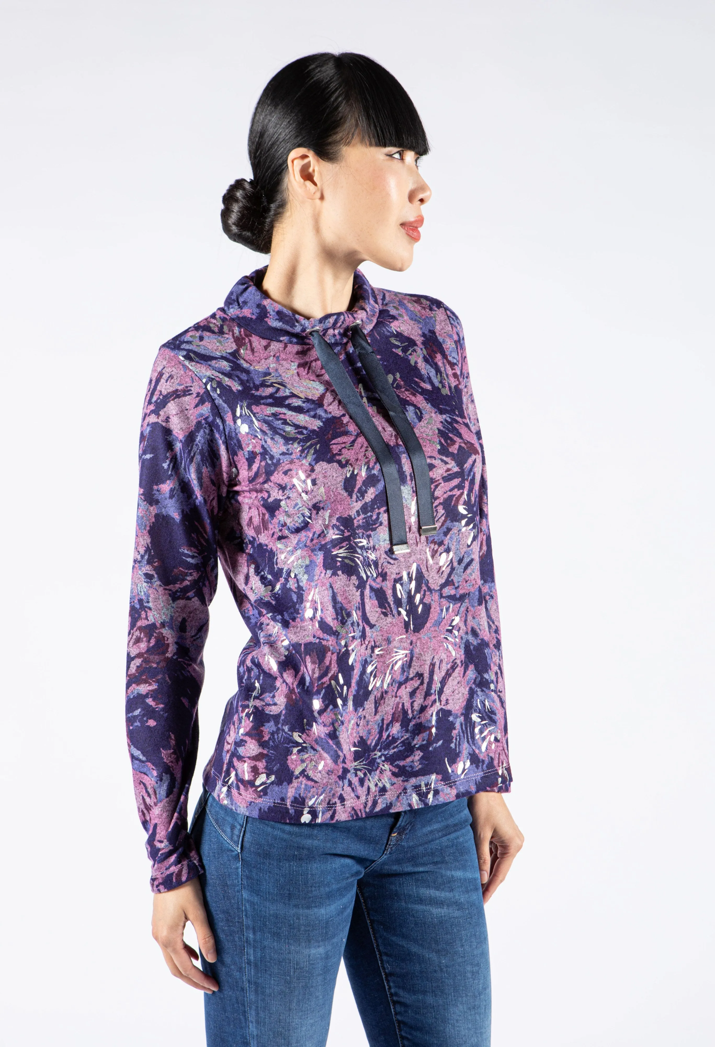 Abstract Floral Burst Sweatshirt