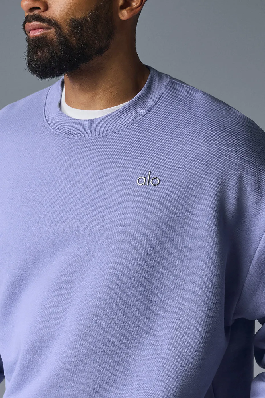 Accolade Crew Neck Pullover - Lilac Blue