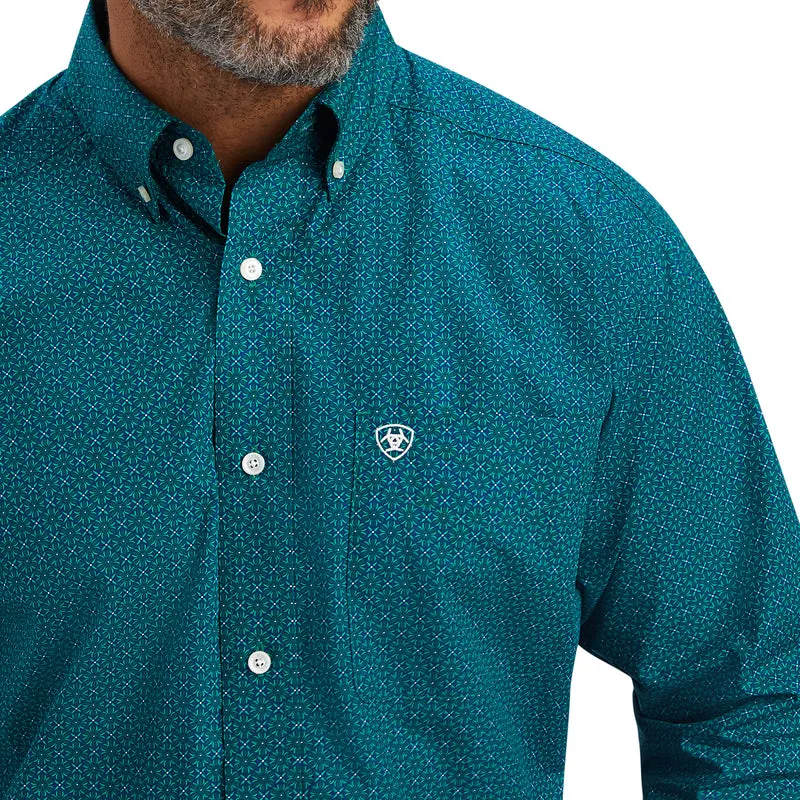 'Ariat' Men's Benson Classic Fit Button Down - Everglade