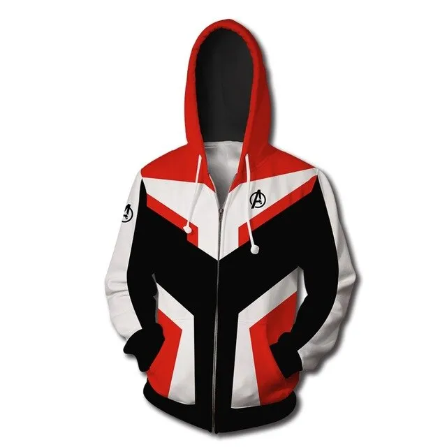 Avengers 4 Endgame Quantum Realm Hoodies Zipper jacket Men women 3D Print Cosplay Costumes Fitness Pullover Sweatshirts