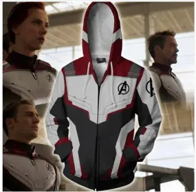 Avengers Endgame 4 Quantum Realm 3D Print Hoodies Men Fitness Pullover Sweatshirts Zipper Jacket Cosplay Costume Streetwear