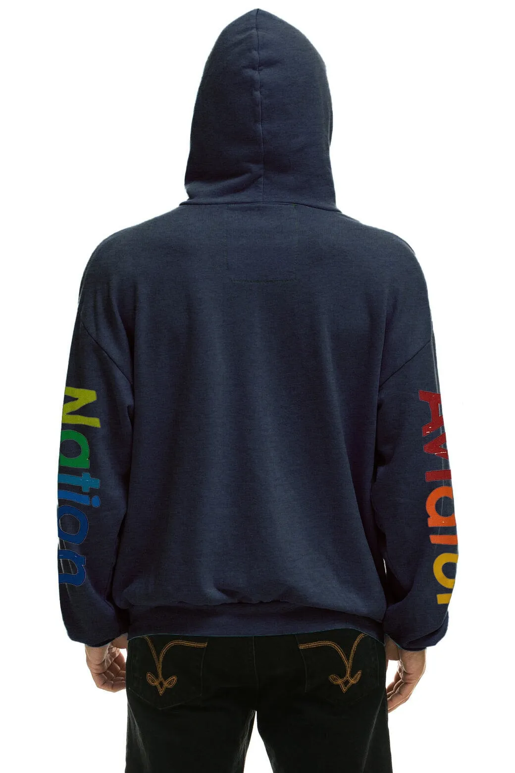 AVIATOR NATION MIAMI RELAXED PULLOVER HOODIE - NAVY