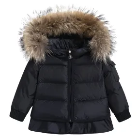 Baby  Girls  Navy  Blue  "Passant  Giubbotto"   Coat