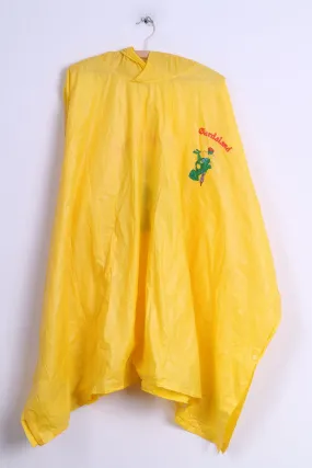 Bardaland Womens One Size Rain Coat Yellow PVC Pancho Hooded Jacket