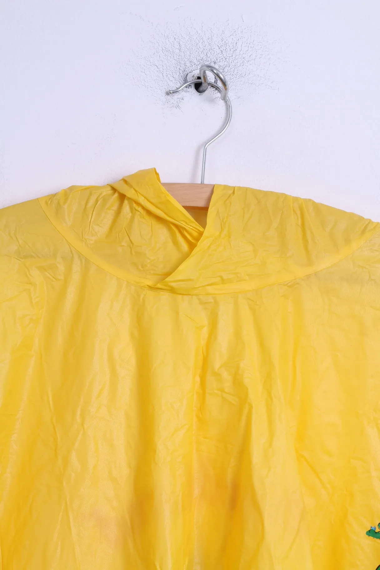 Bardaland Womens One Size Rain Coat Yellow PVC Pancho Hooded Jacket