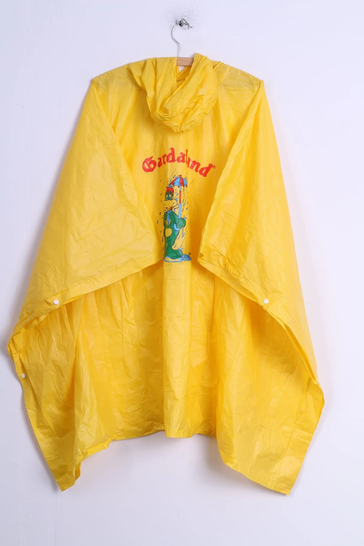 Bardaland Womens One Size Rain Coat Yellow PVC Pancho Hooded Jacket