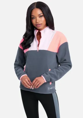 Bebe Logo  Fleece Color Block Pullover