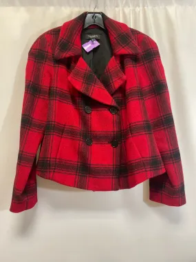 Black & Red Coat Peacoat Talbots, Size M