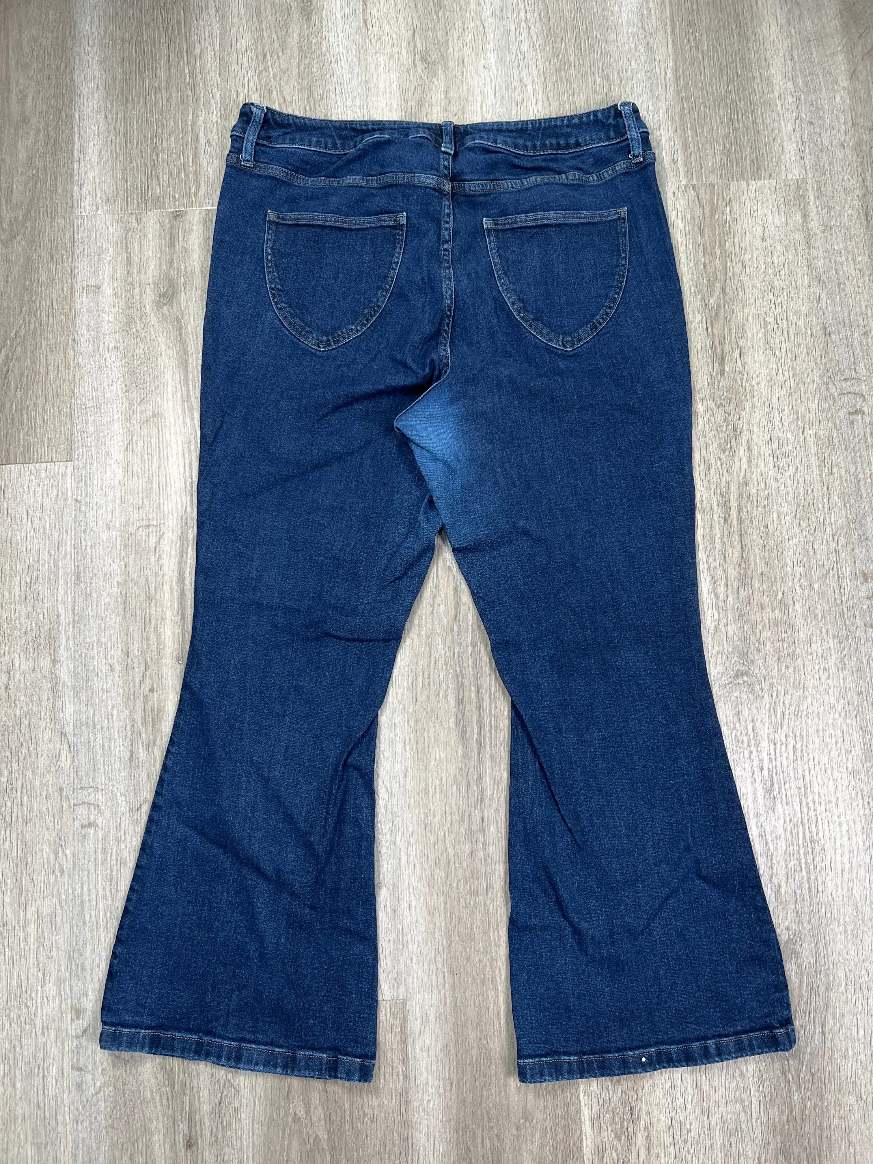 Blue Denim Jeans Flared Ava & Viv, Size 20