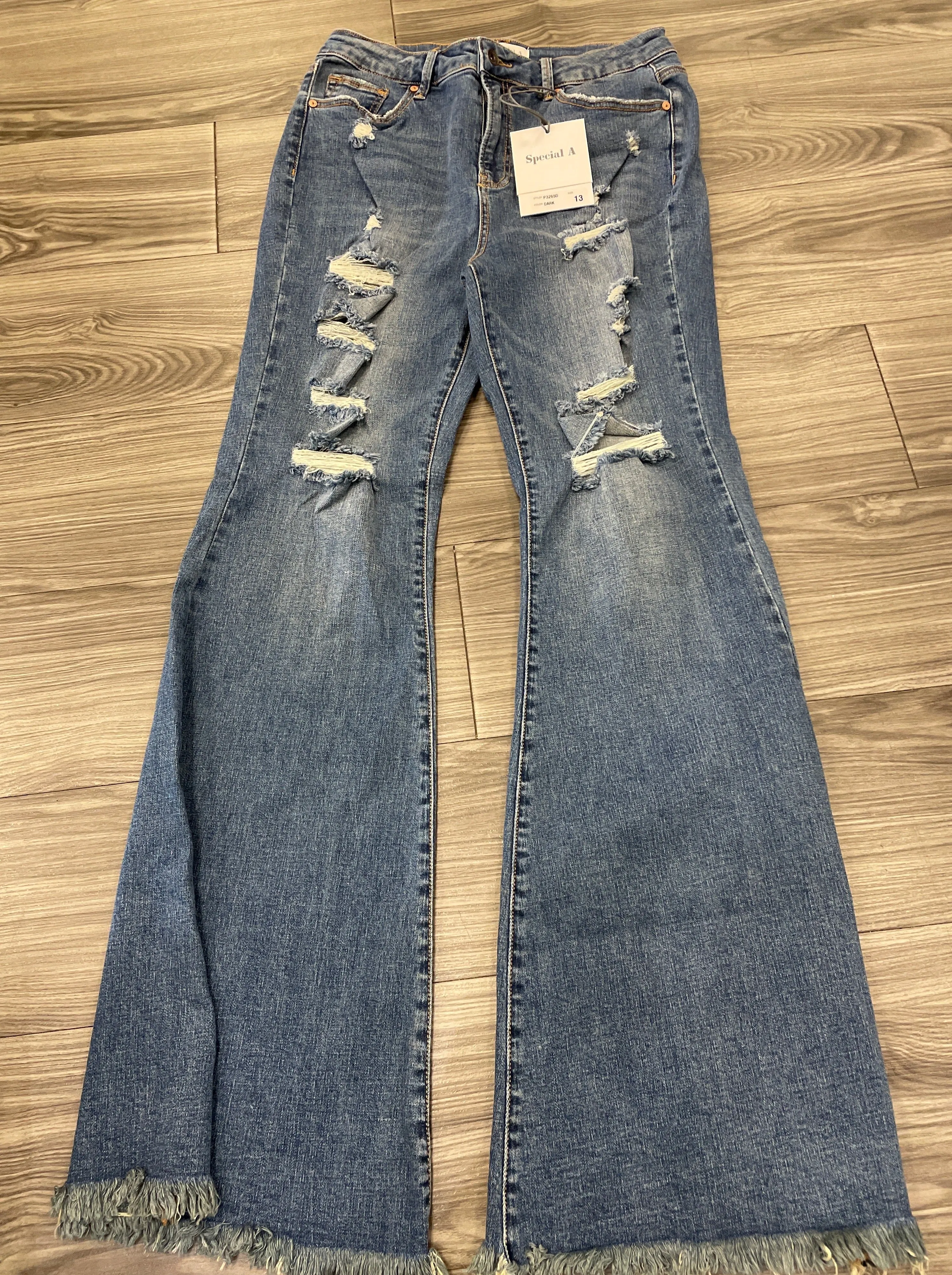 Blue Jeans Flared Clothes Mentor, Size 13