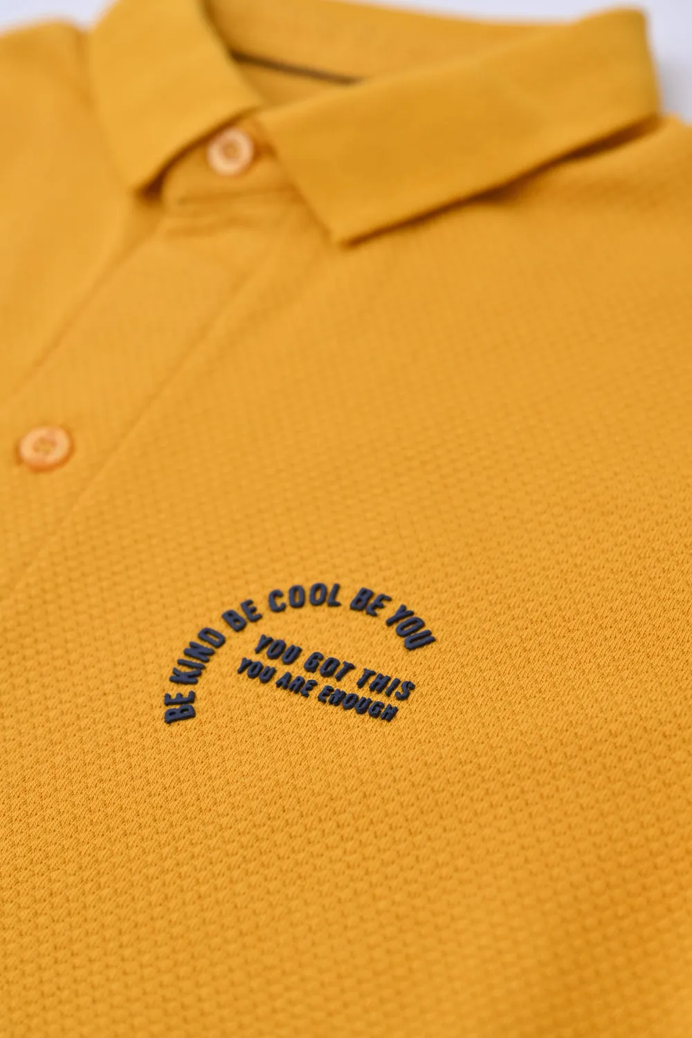 BOYS BUTTON DOWN SPECIAL FABRIC POLO