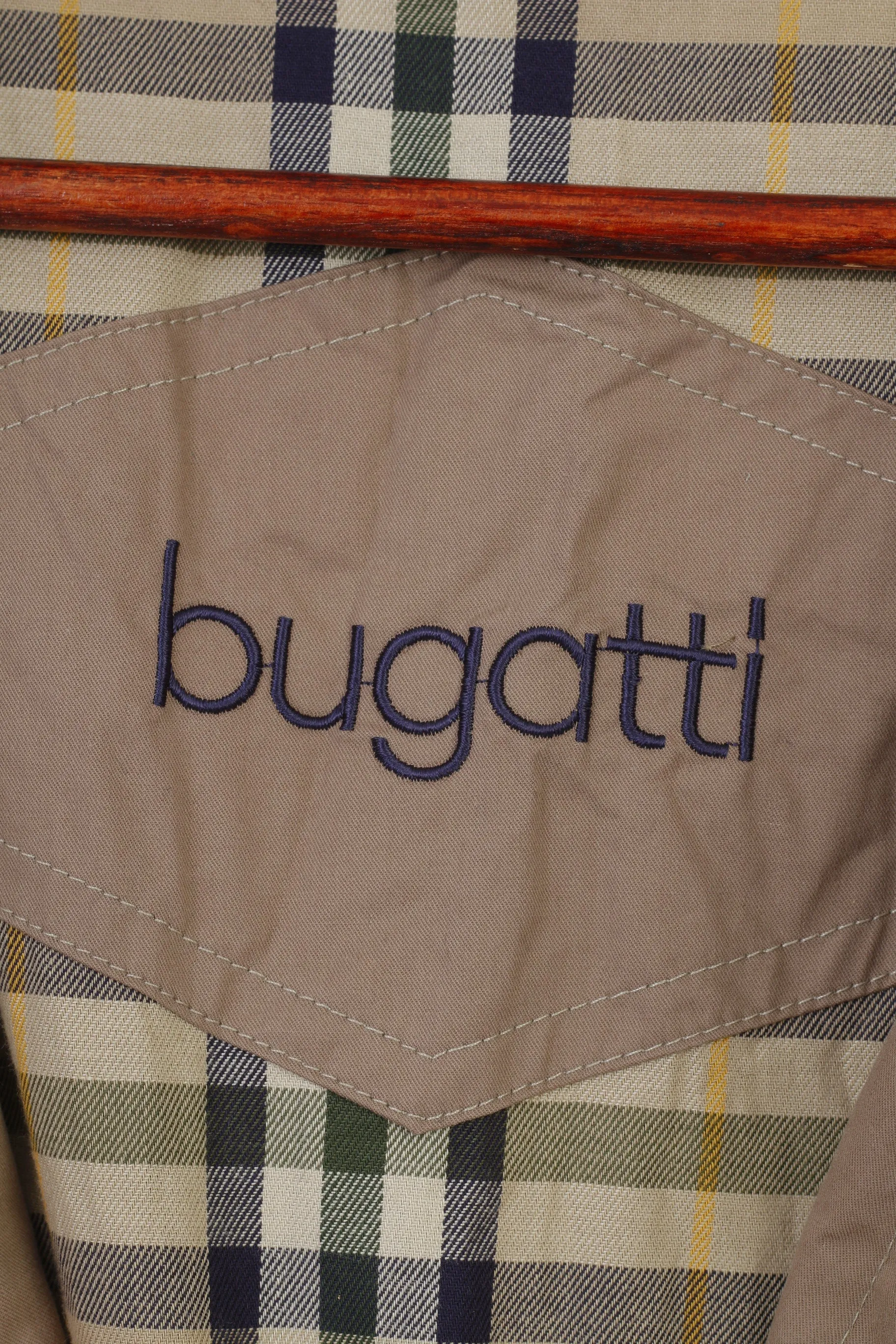 Bugatti Men XL Coat Belt Collar Bottoms Beige Long Vintage