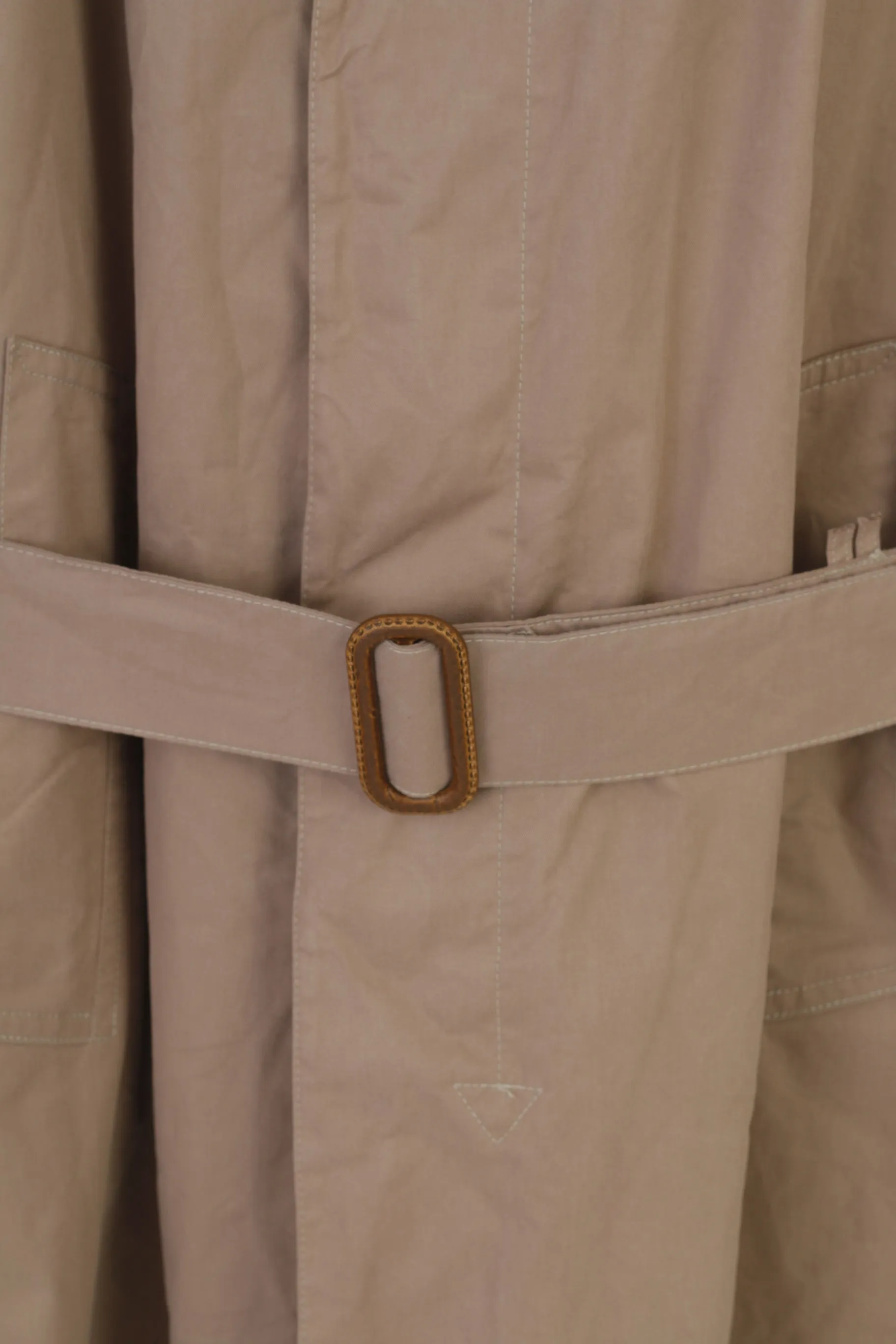 Bugatti Men XL Coat Belt Collar Bottoms Beige Long Vintage