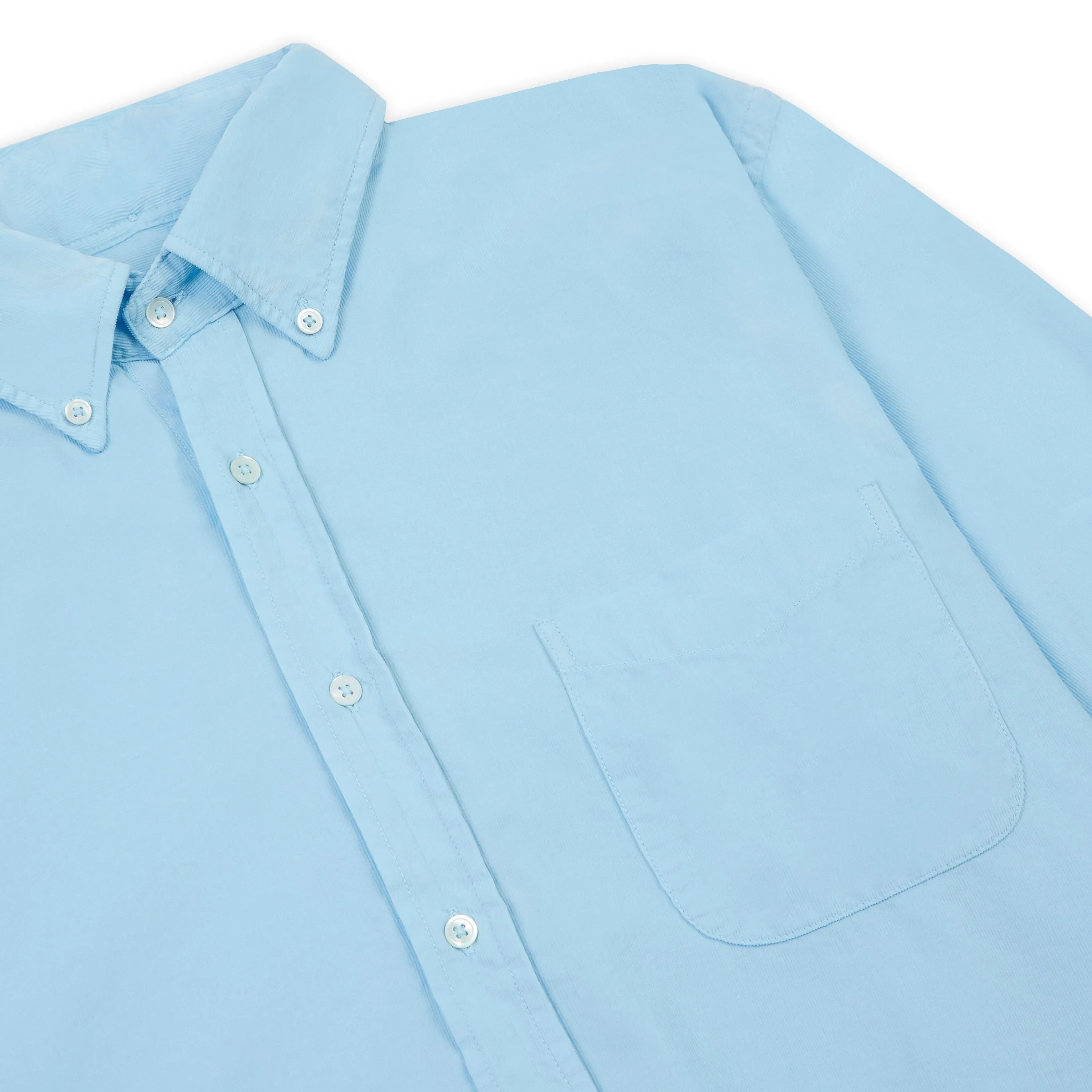 Button Down Baby Cord Shirt - Sky Blue