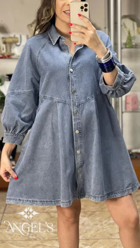 Button Down Denim Dress