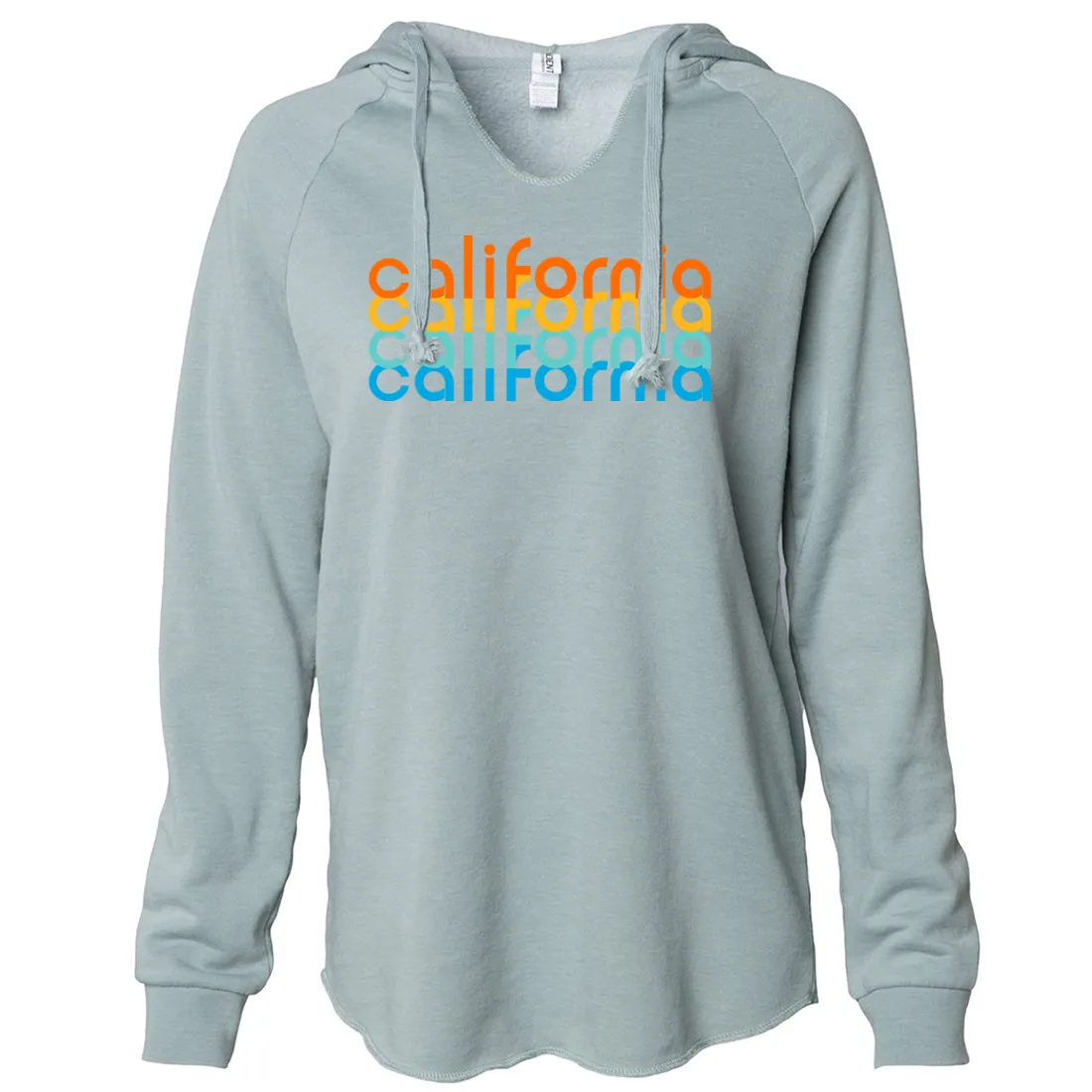 California Rainbow Stack Women's Soft Hooded Pullover