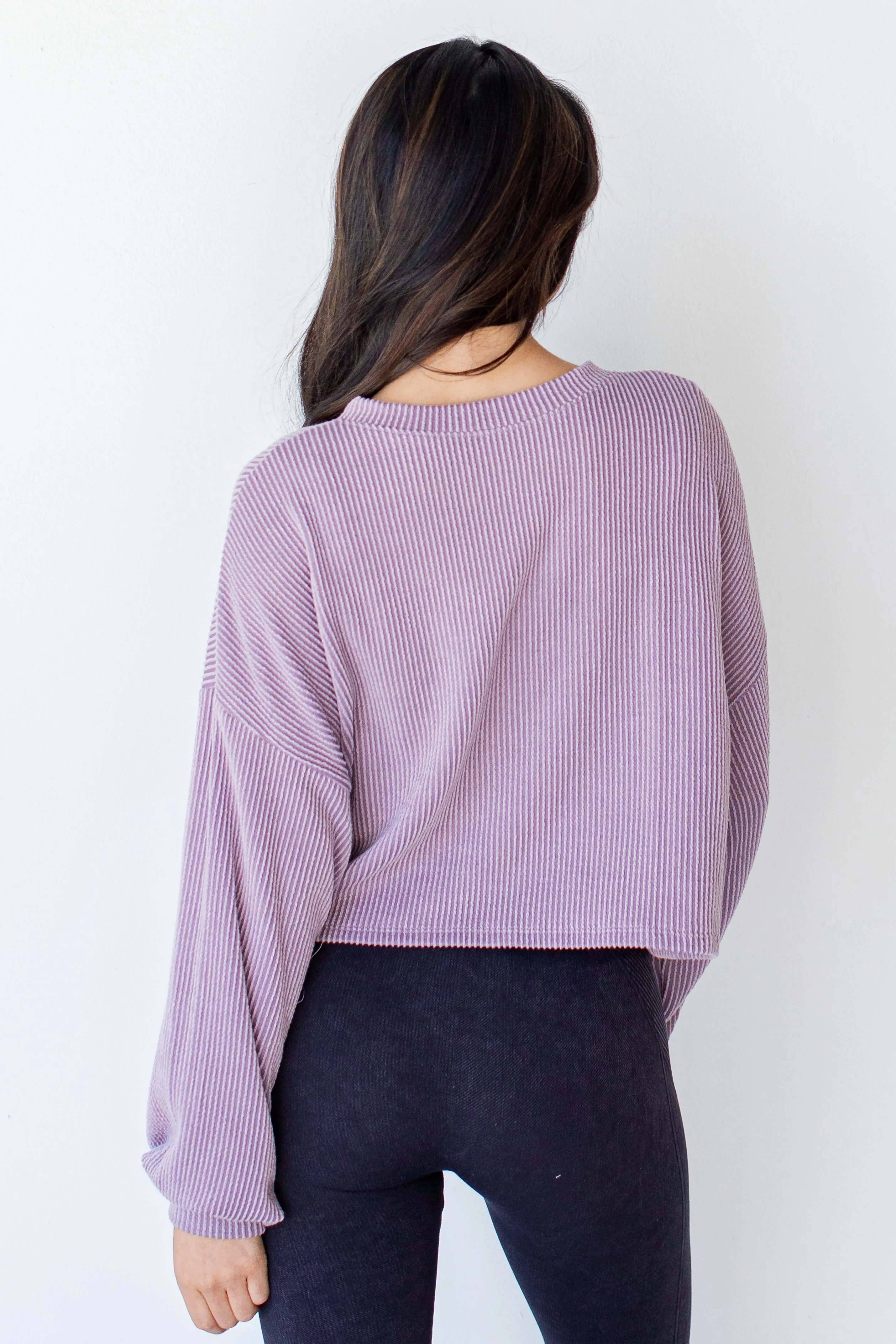 Call The Shots Cropped Corded Pullover