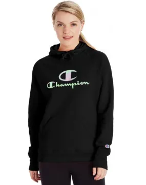 CHAMPION - Women - Powerblend Iridescent Pullover Hoodie - Black