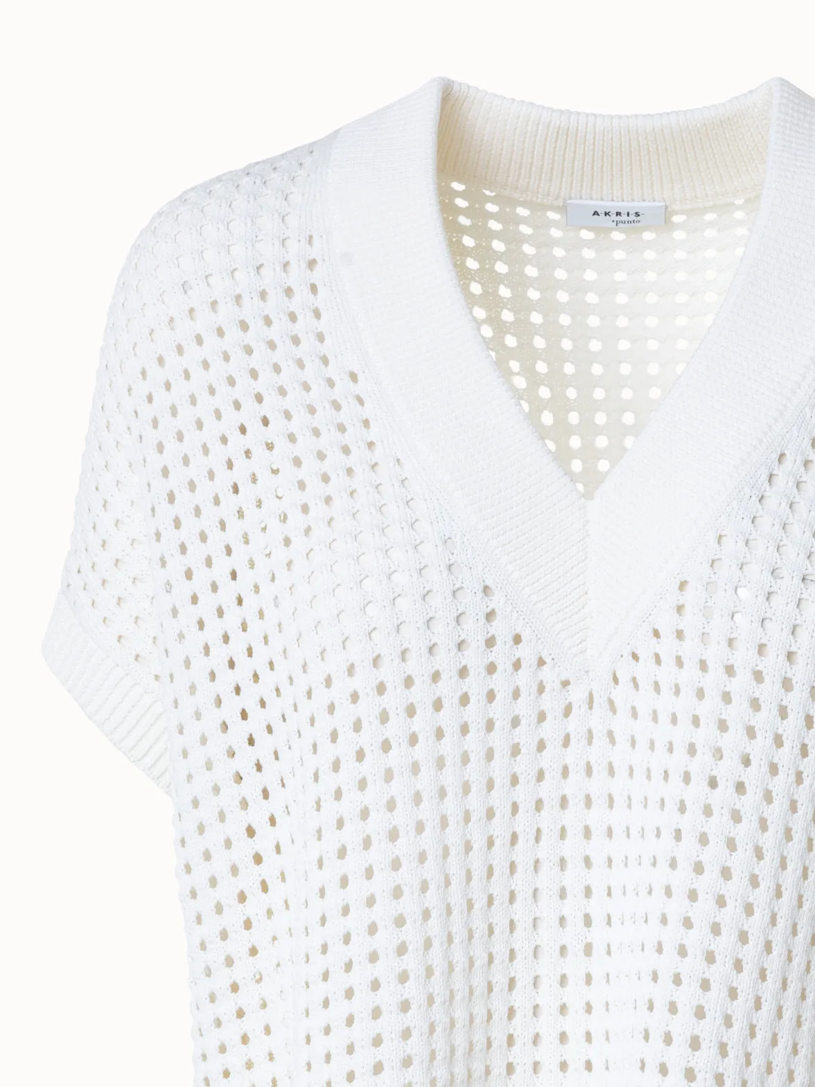 Chunky Cotton Dot Mesh Pullover