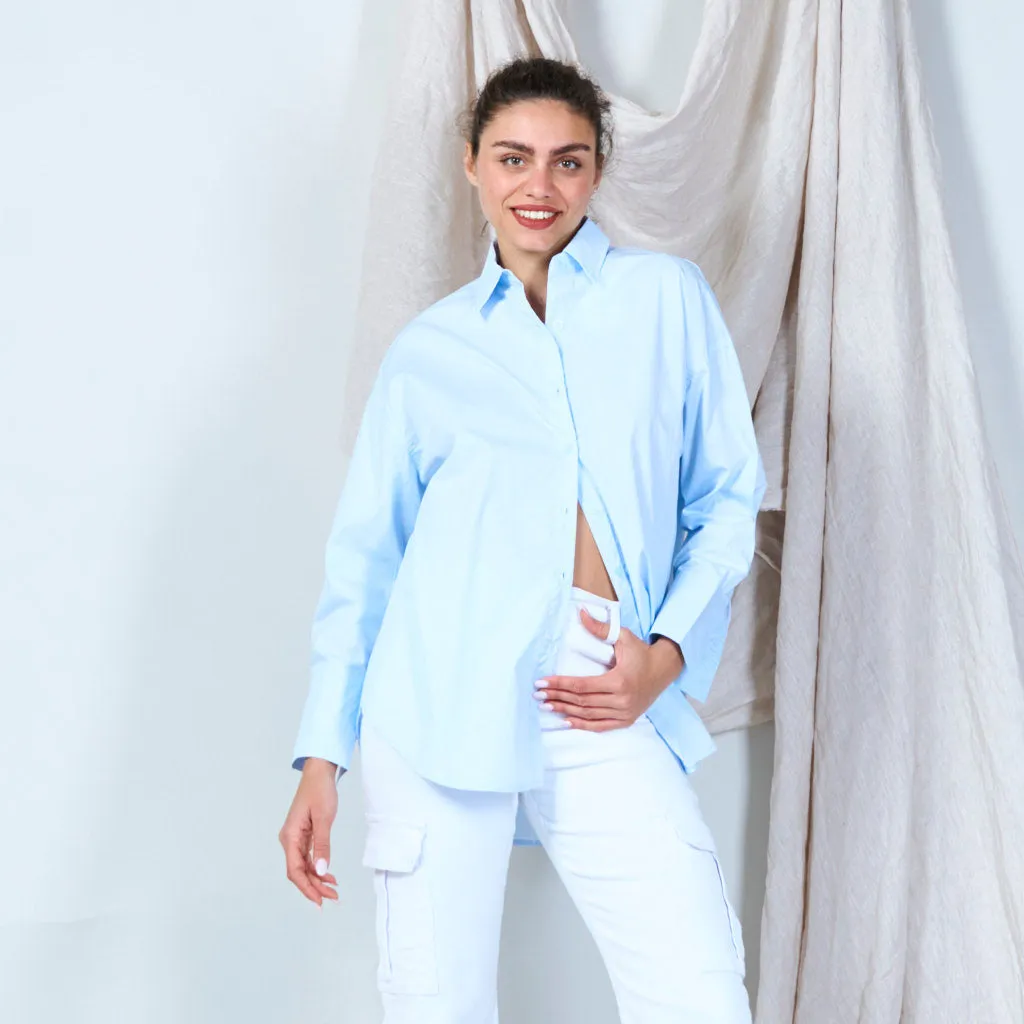 Classic 100% cotton button-down shirt wholesale