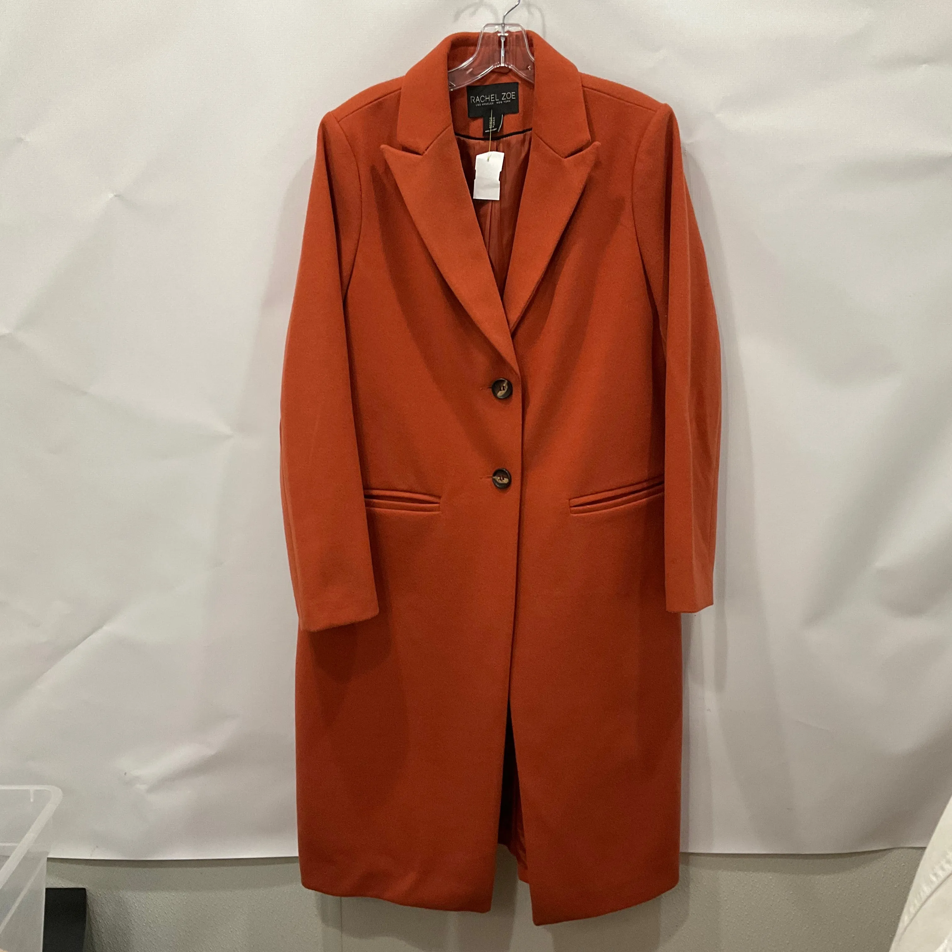 Coat Peacoat By Rachel Zoe In Orange, Size: L