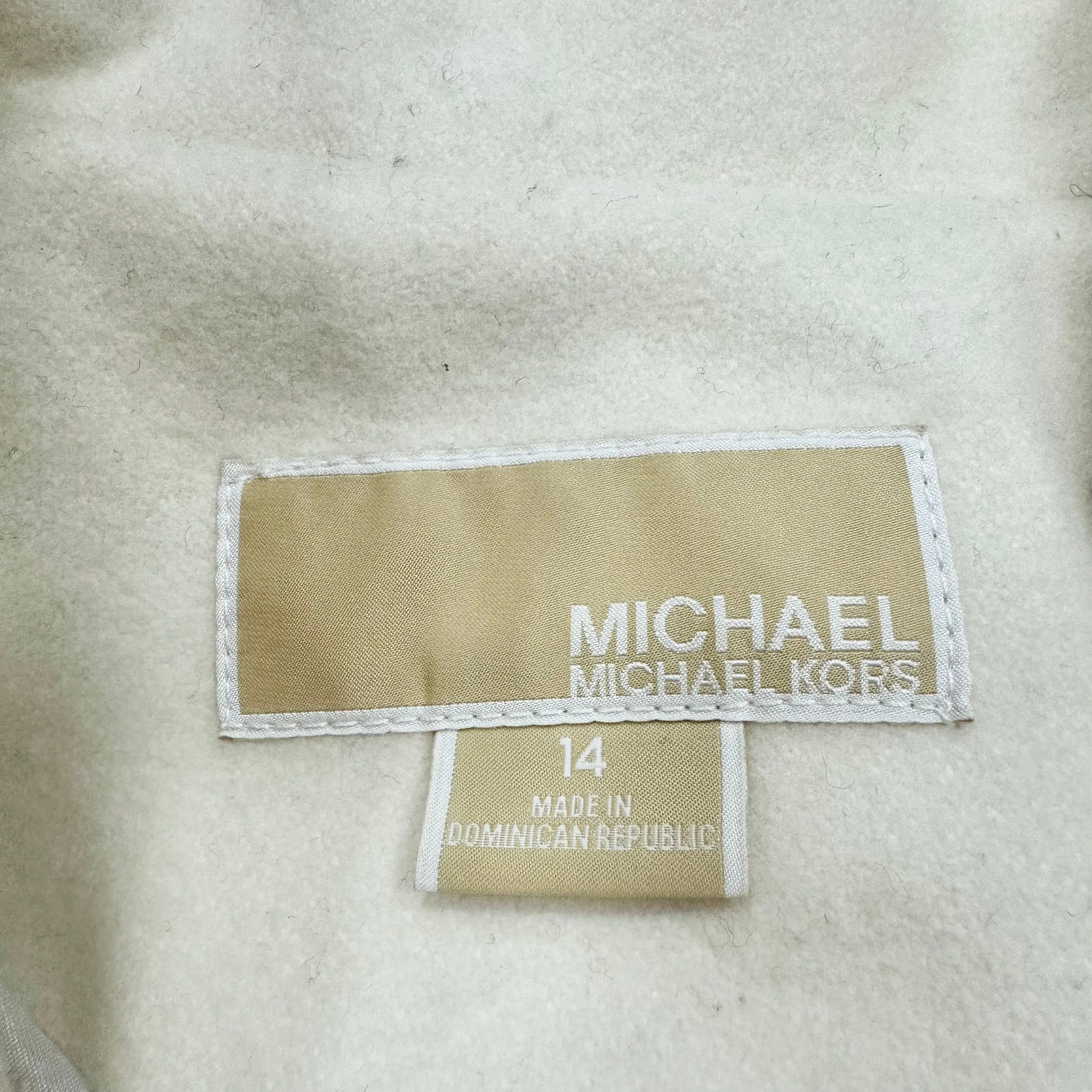 Coat Wool By Michael By Michael Kors In Cream, Size: L