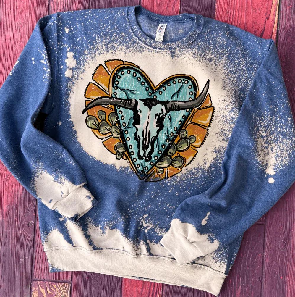 Crooked Horn with Heart Sweatshirt