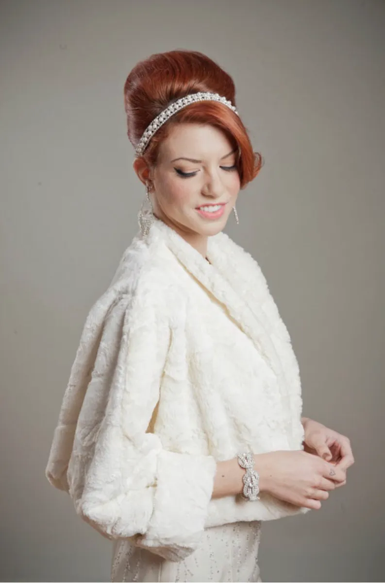 Faux Rabbit Fur Swing Coat