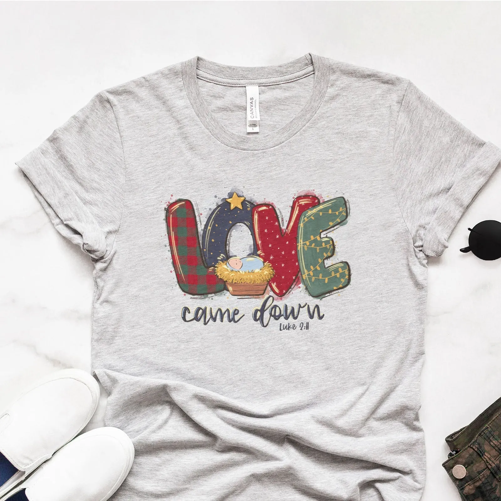 Free Gift - Love Came Down Luke 2:11 Tee