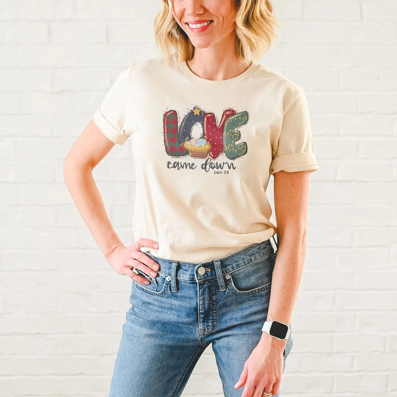 Free Gift - Love Came Down Luke 2:11 Tee