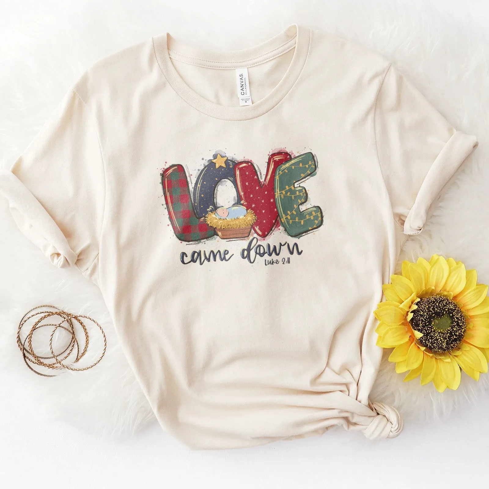 Free Gift - Love Came Down Luke 2:11 Tee