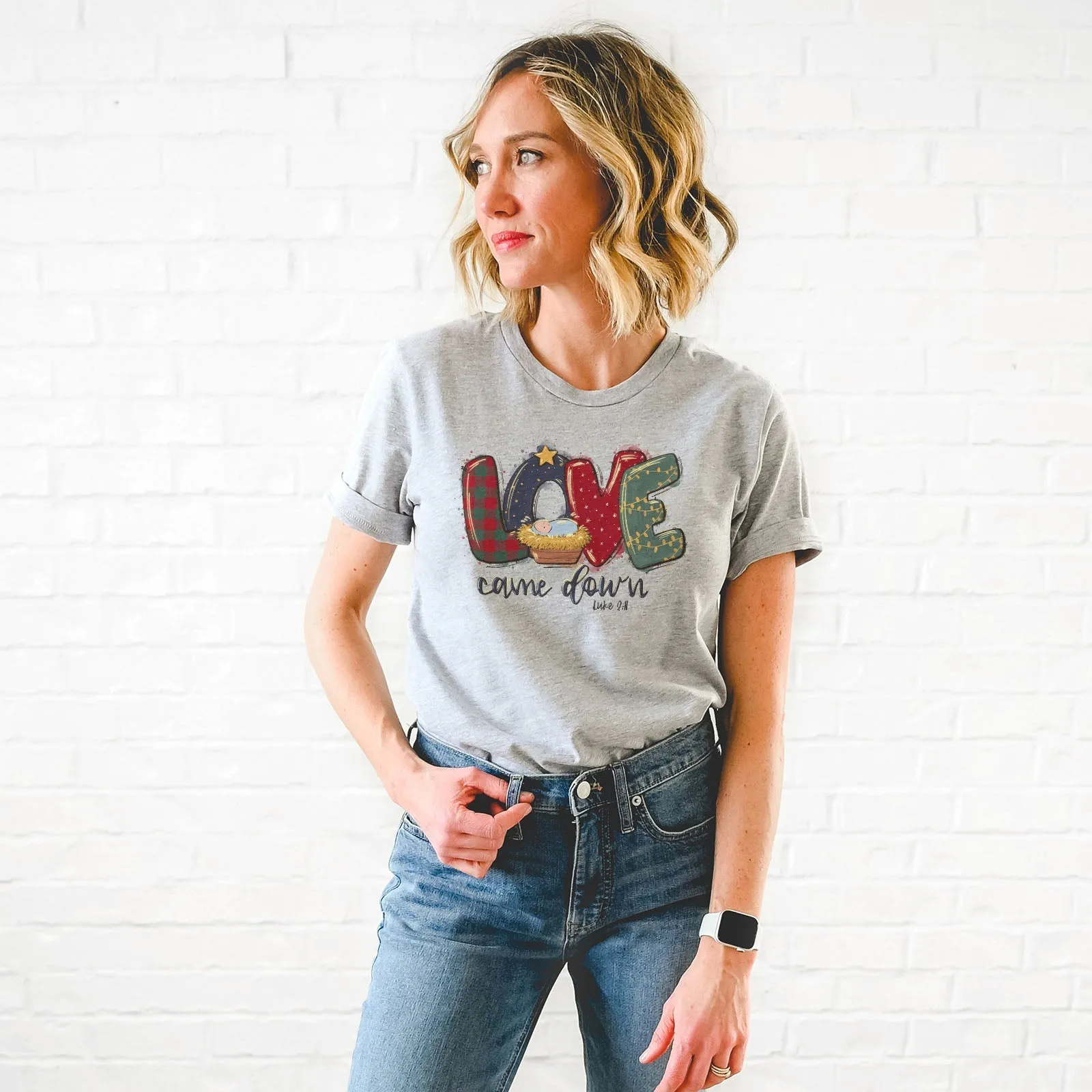 Free Gift - Love Came Down Luke 2:11 Tee