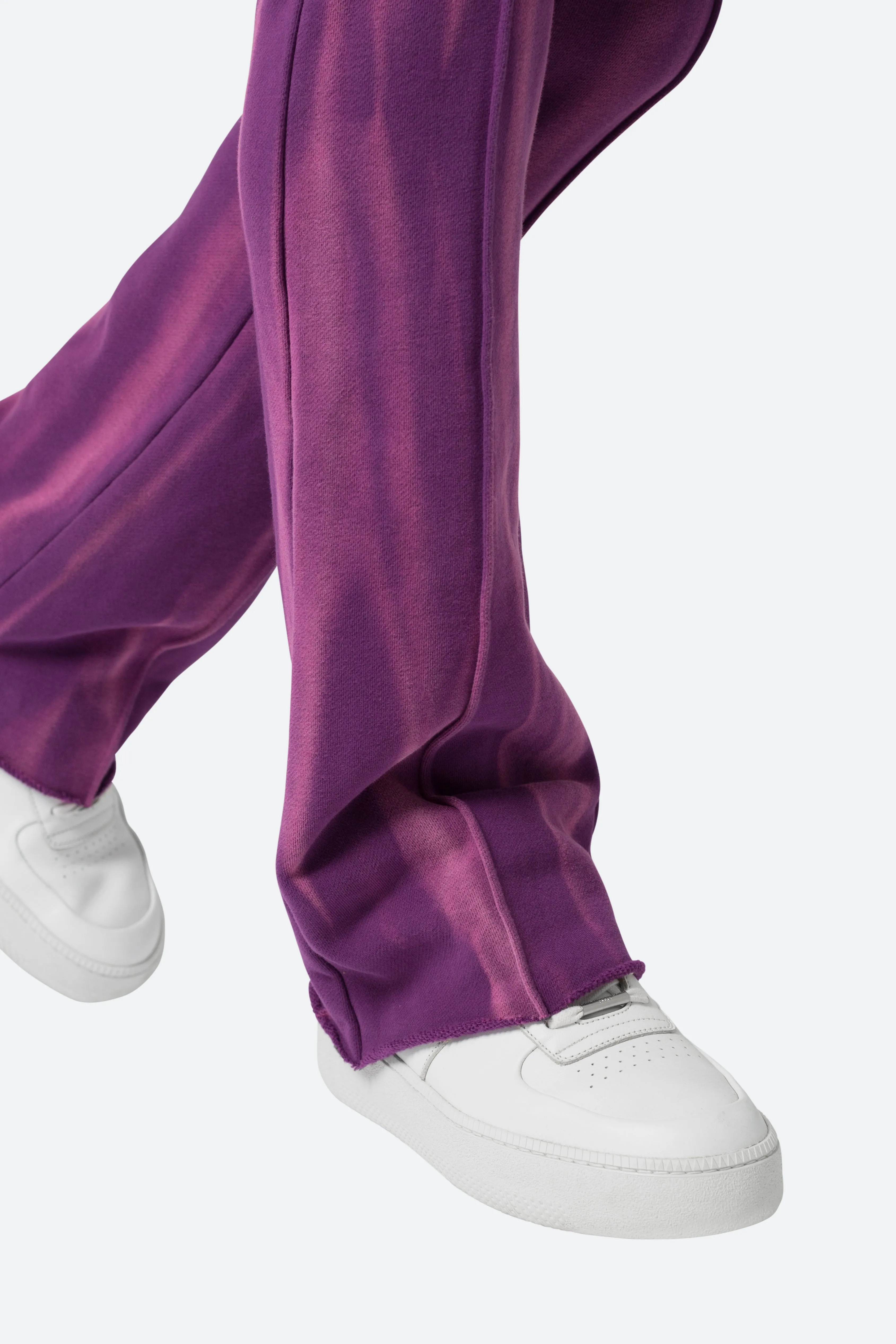 French Terry Flare Sweatpants - Purple