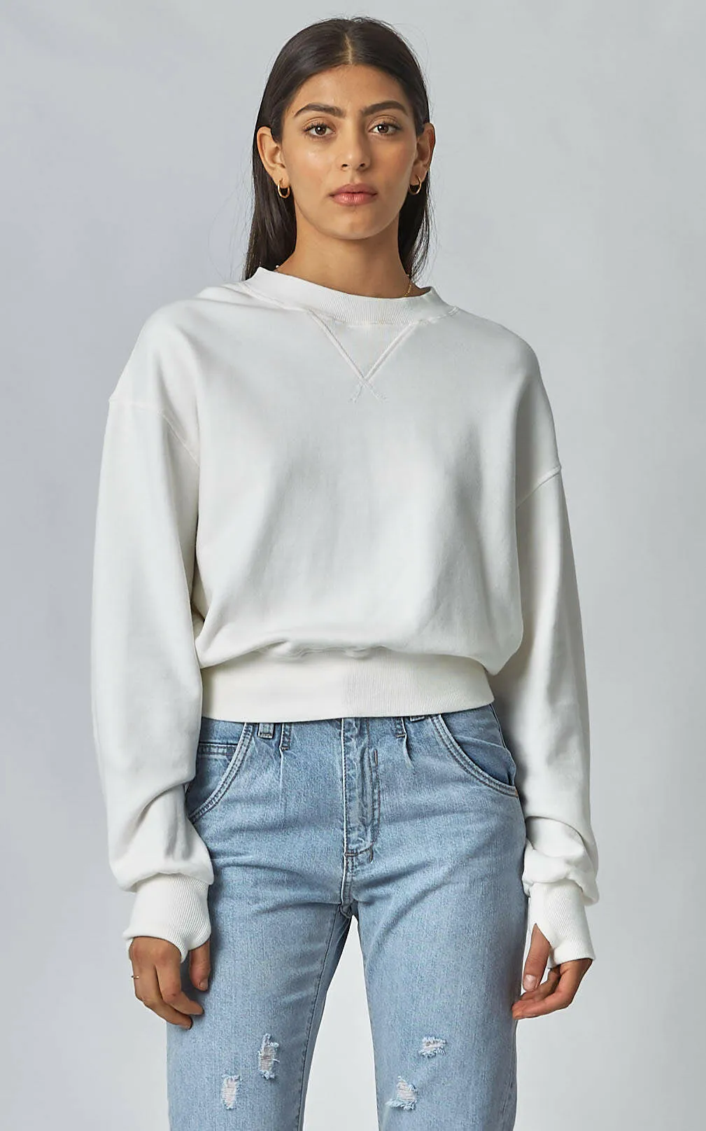 Gemma Loose Ivory Sweatshirt