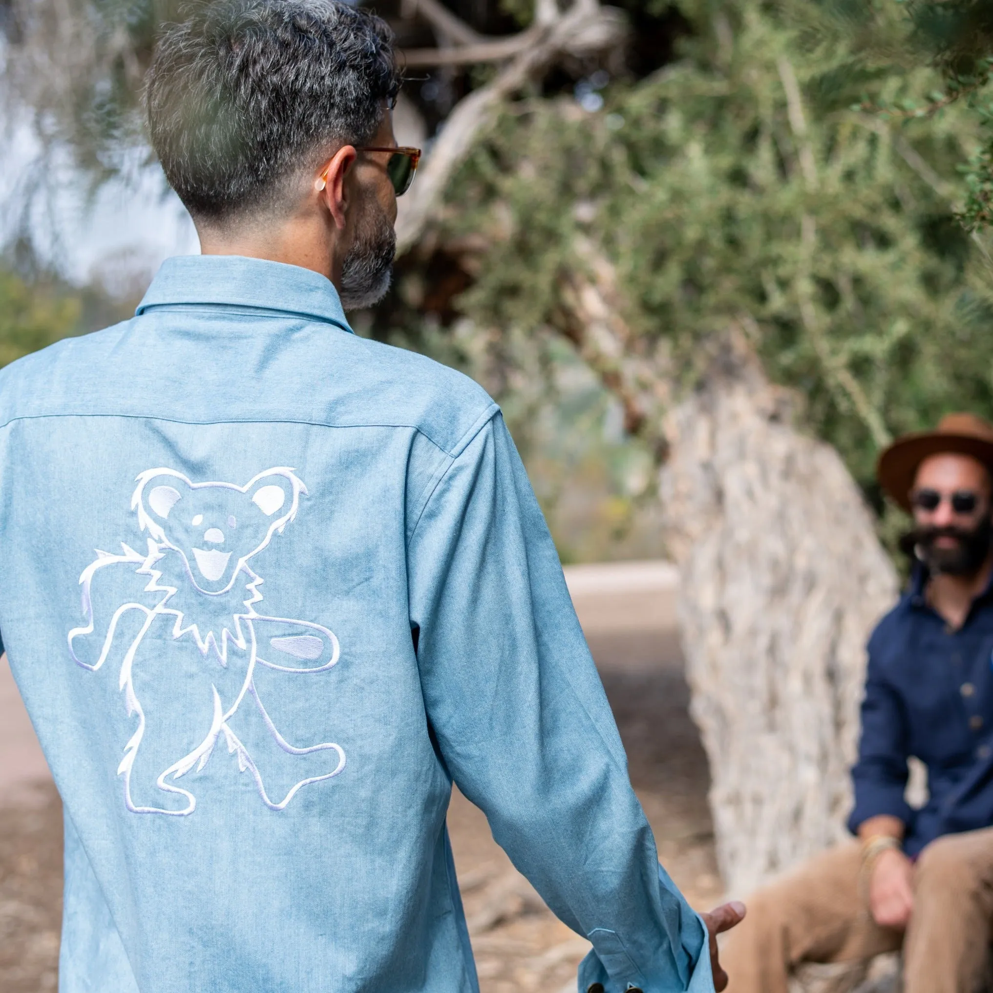 Grateful Dead | Premium Button Down | Denim Bear