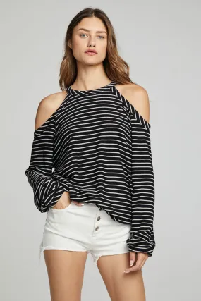 Houston Pullover - Black and White Stripe