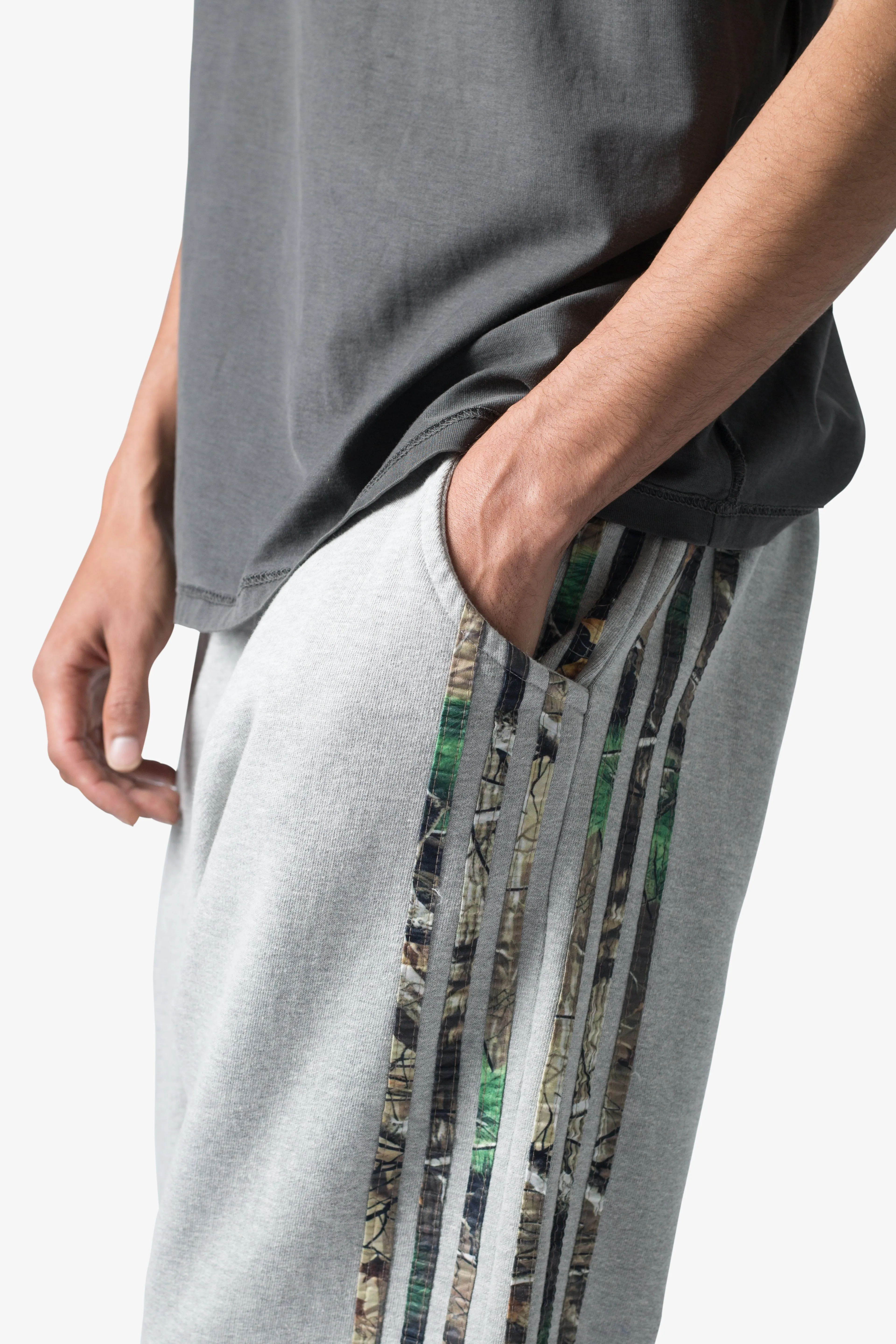 Hunter Camo Stripe Sweatpants - Grey