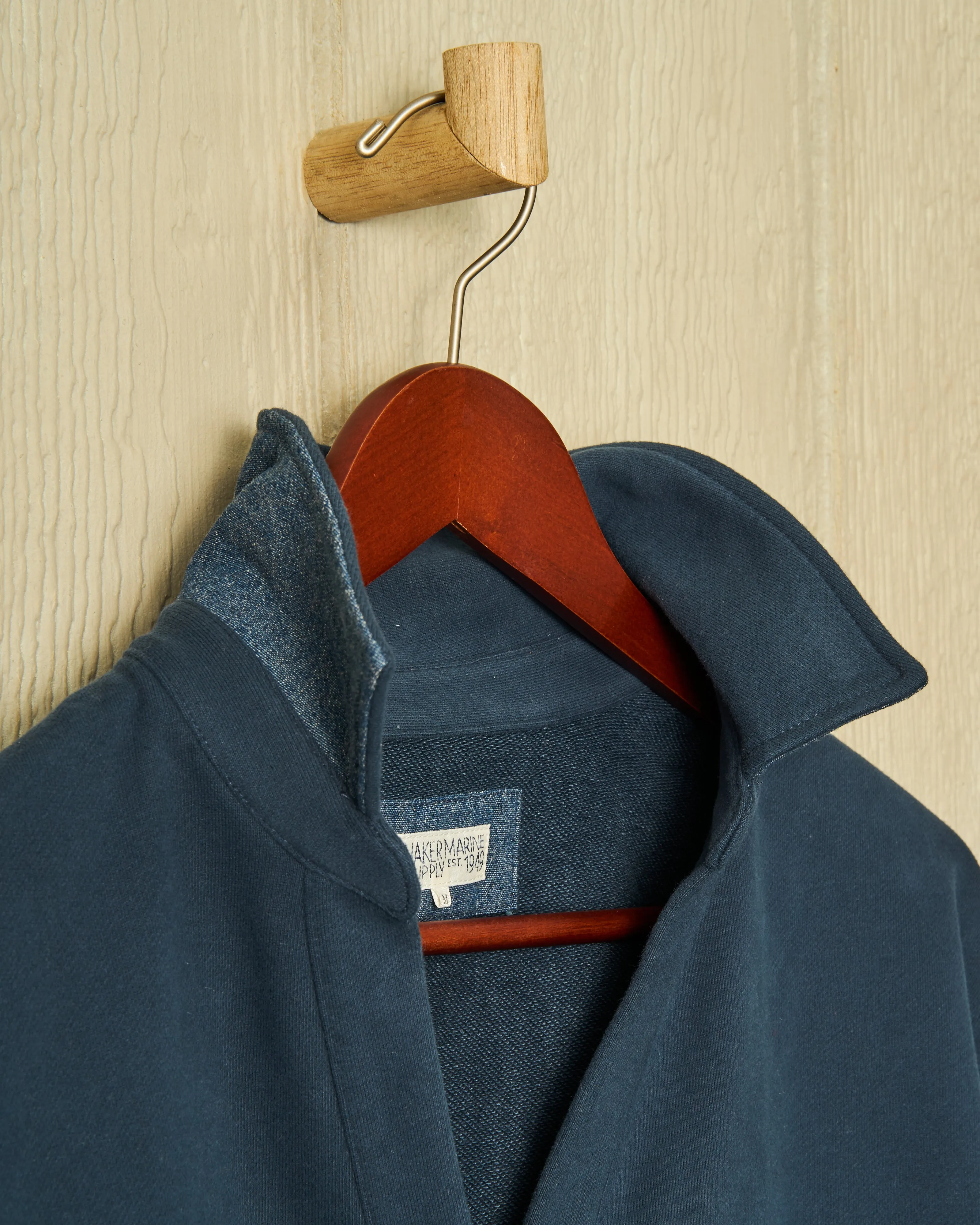 Inlet Pullover in Navy Loopback Terry