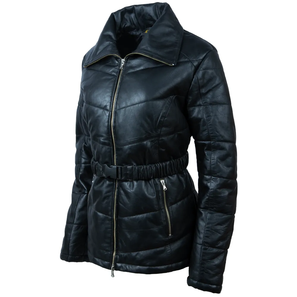 KDFX Women's Puffer Coat - Black