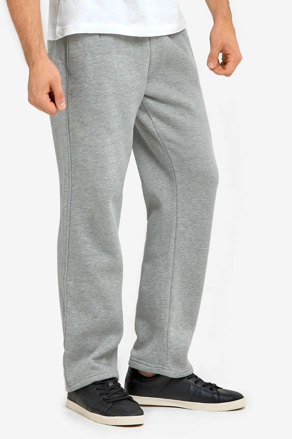 KNOCKER MEN'S HEAVY WEIGHT FLEECE SWEATPANTS (SP1000_H.GRY)