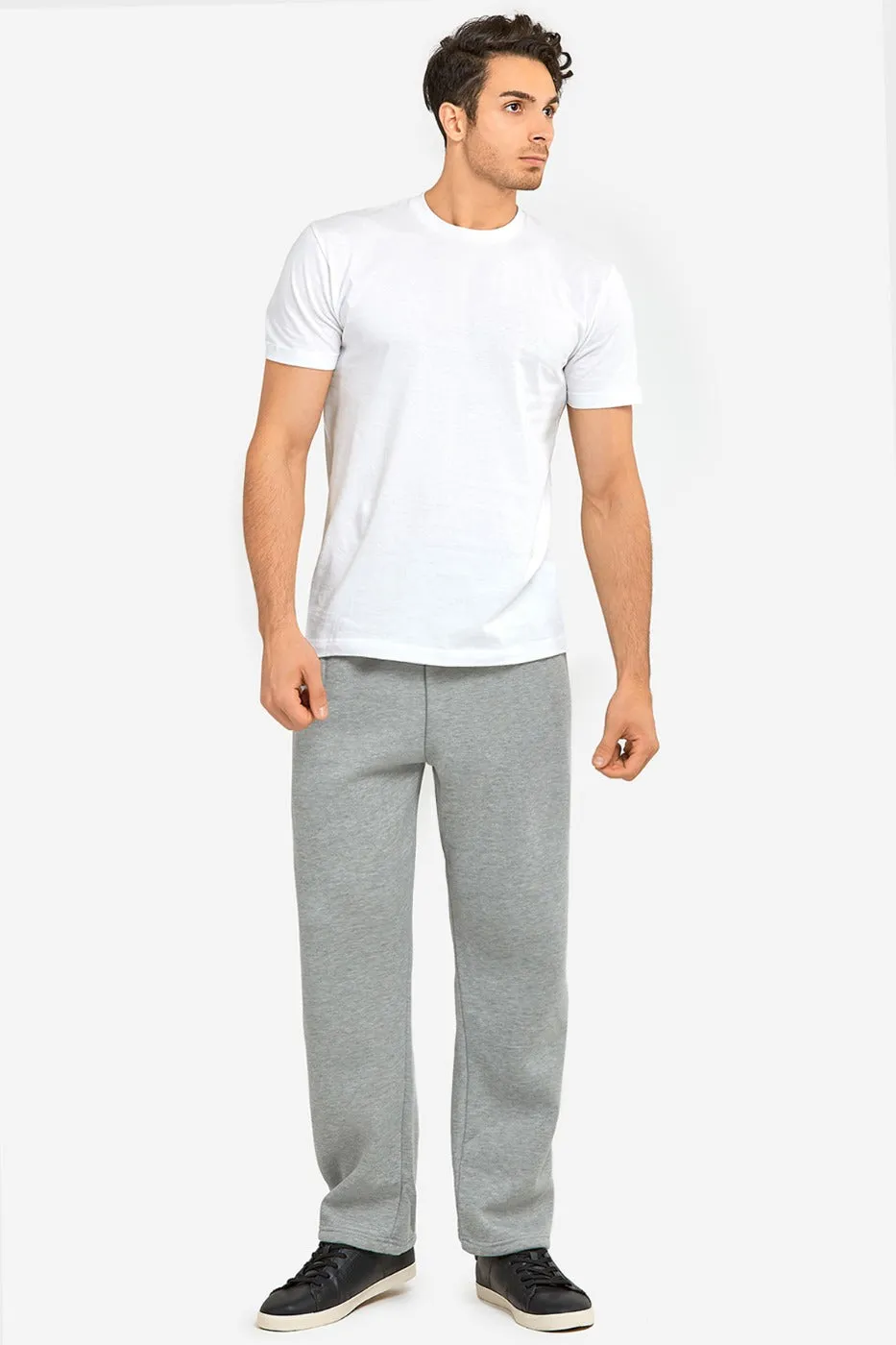 KNOCKER MEN'S HEAVY WEIGHT FLEECE SWEATPANTS (SP1000_H.GRY)