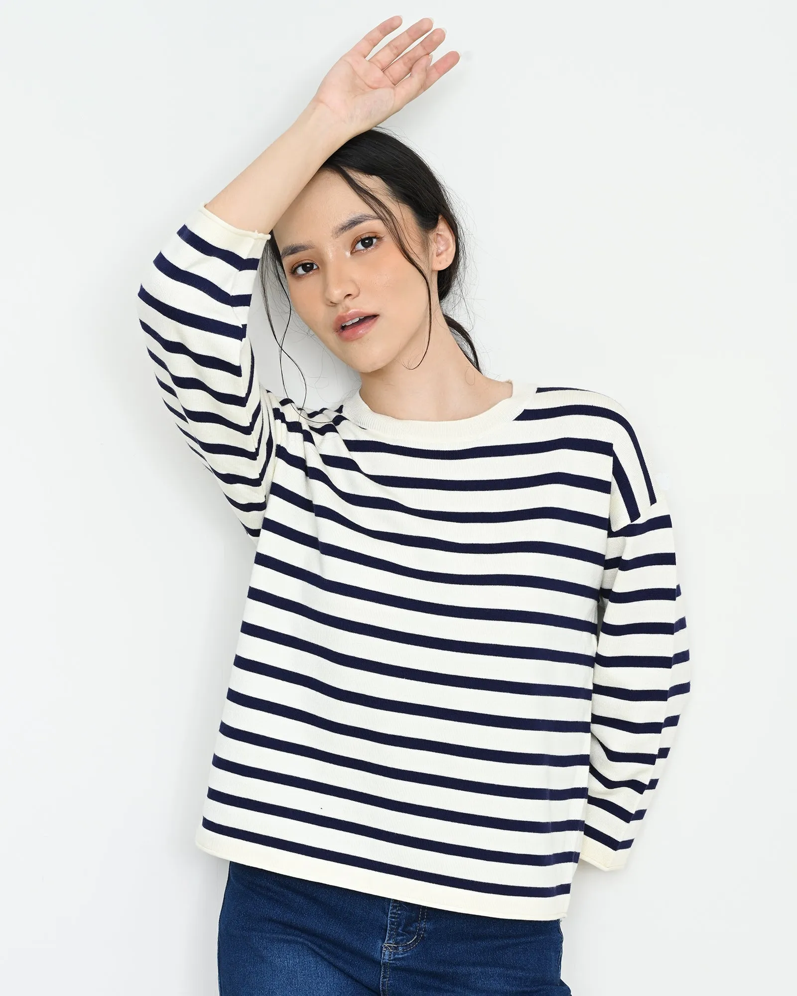 LILI STRIPES KNIT SWEATSHIRT