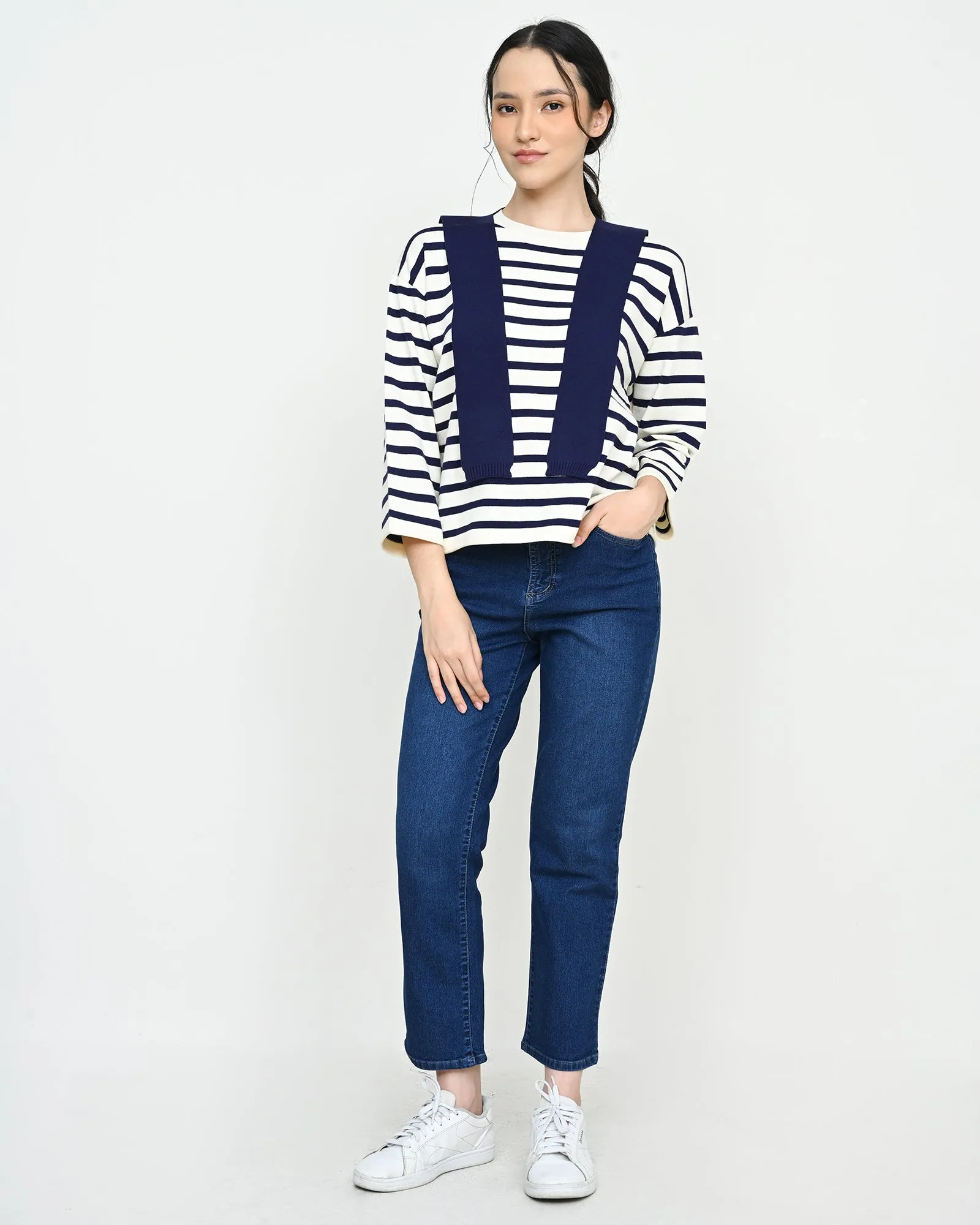 LILI STRIPES KNIT SWEATSHIRT