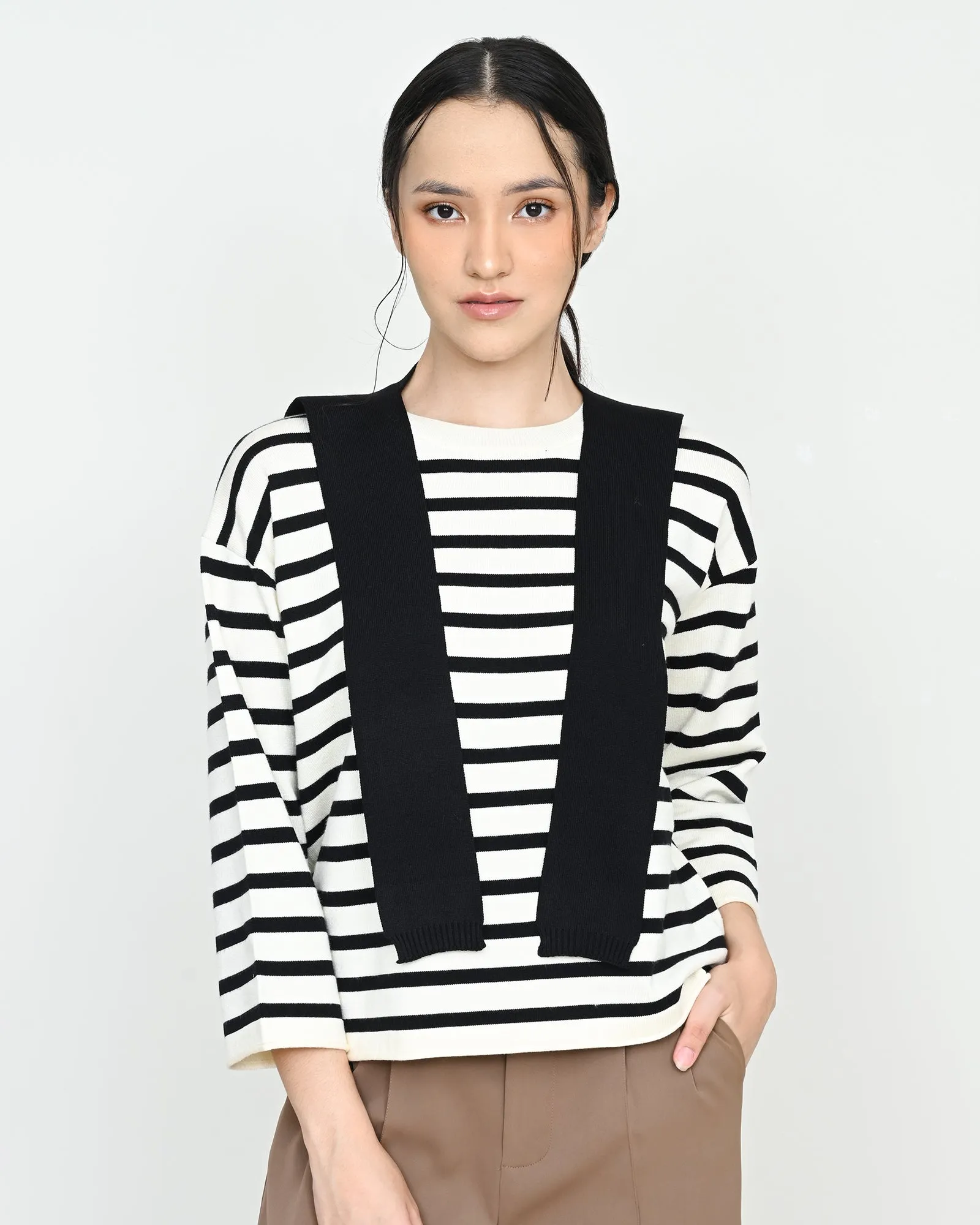 LILI STRIPES KNIT SWEATSHIRT