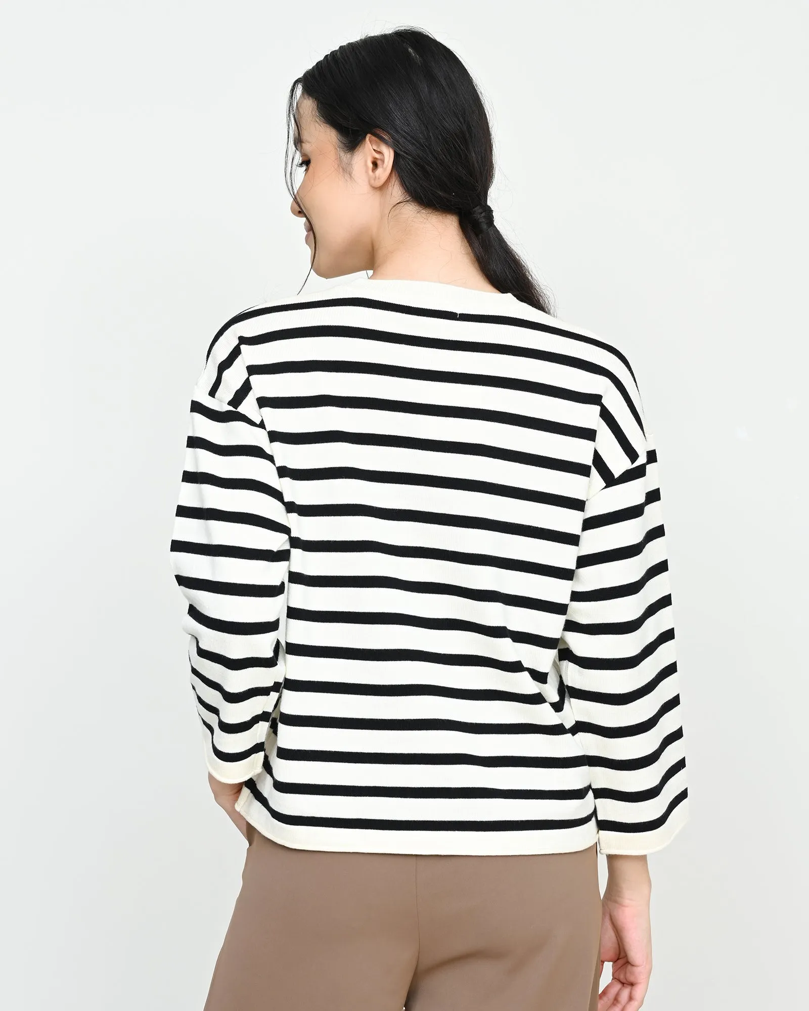 LILI STRIPES KNIT SWEATSHIRT