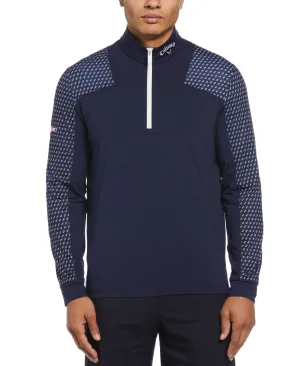 Long Sleeve Odyssey Chev 1/4 Zip In Peacoat