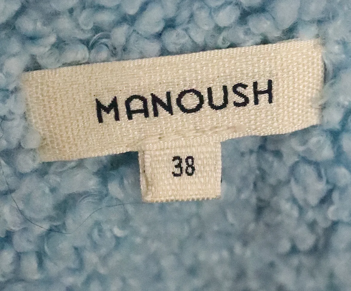 Manoush Blue Coat w/ Fur Trim sz 4